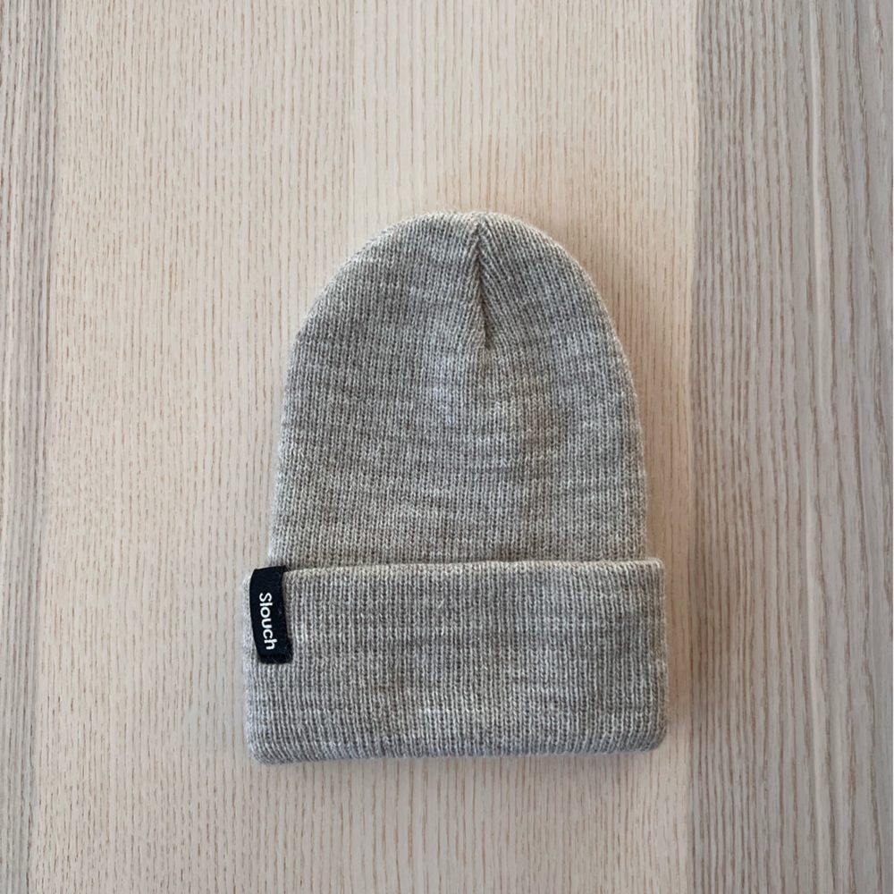 Slouch headwear moon knit cuff beanie